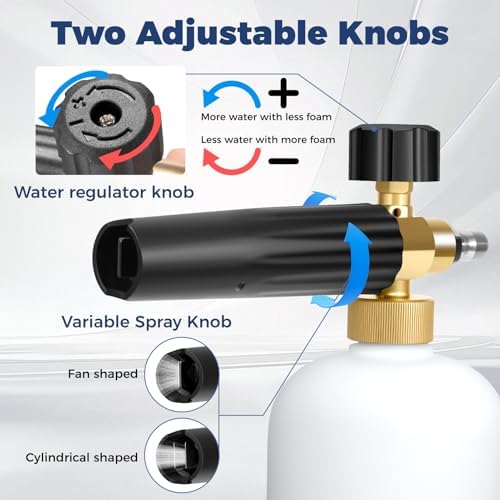 Foam Cannon Dual Connector for Pressure Washer, Industrial Foam Gun Kit - Image 5