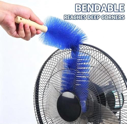 2PCS Fan Cleaning Brush, 2026 New Bendable Microfiber Head Dusting Brushes, Remover Washable ldeal for Electric and Blind, Home Car Vents, Air Conditioning, Curtain - Image 3
