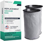 2 Replacement Reusable Cloth 10QT Vacuum Bags – Compatible with ProTeam Part # 100565 - Fits ProTeam Coachvac, Super CoachVac, MegaVac & Mega Raven 10QT – (2 Pack) by Think Crucial by ThinkCrucial