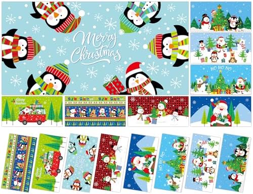 Wiooffen 8Pcs Christmas Fluorescent Light Covers with 80 Magnets Christmas Decoration for Classroom Ceiling Light 4 x 2 Feet Magnetic Lights Covers Filter for Office Hospitals Home Classroom Decor by Wiooffen