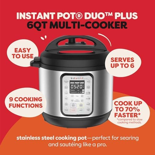 Instant Pot Duo Plus 6 Qt 9-in-1 Electric Pressure Cooker, Stainless Steel - Image 3