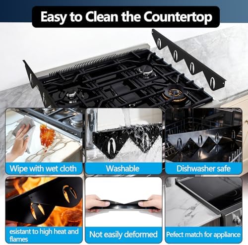 2 Pack 14.9"-29.5" Adjustable Stainless Steel Stove Gap Covers - Image 4