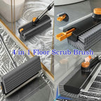 Floor Scrub Brush with Squeegee Long Handle 3 in 1 tub Brush 52'' 2026 Upgraded Multi-Functional Stiff Bristle Cleaning Scrub Brush Rotating Tile Brush for Cleaning Bathroom Patio, Pool, Garage - Image 4