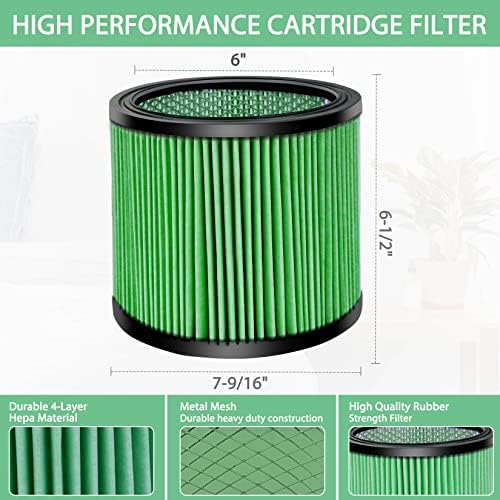 Shop-Vac 90304/90344 Cartridge HEPA Filter for 5-16 Gallon Vacuums, 1 Pack - Image 3