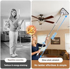 Wall Cleaner Mop with Long Handle, Dust Mop with 6 Reusable Pads - Image 5