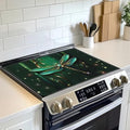 Green Jewel Dragonfly Stove Top Cover,Glass Cooktop Heat Resistant Ceramic Stove Top Covers Mat Prevents Scratching Stoves/Counter/Washer Protector,28x20 in by Unknown