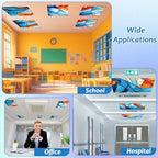 8 Pack Fluorescent Light Covers with 80 Magnets Decorative for Classroom Ceiling Light 4 x 2 Ft Magnetic Light Covers Filter Easy Install for Office School Hospitals Drop Ceiling Supplies(Blue Glass) - Image 5