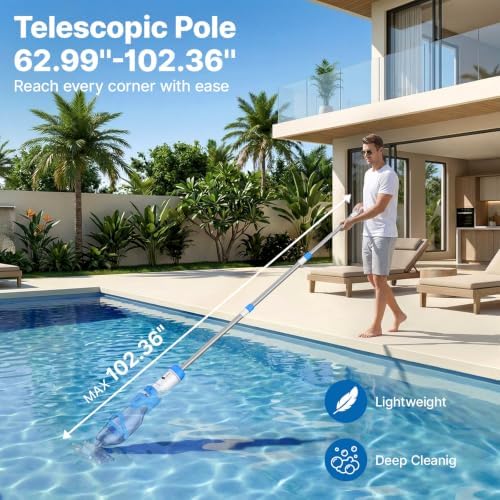 OGERY Pool Vacuum for Above Ground Pool, 18.5GPM & 50KPA Powerful Suction - Image 5