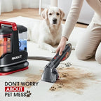 Portable Spot Cleaner Machine for Carpet and Upholstery - 15Kpa Deep Spot Cleaning for Area Rugs, Pets, Car, Couch Cleaner Machine with Dual Size BrushHead & Self-Cleaning System for Stairs/Furniture - Image 7