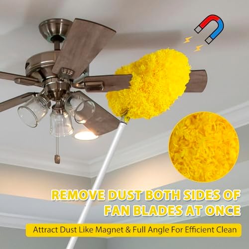FONUNO Ceiling Fan Cleaner Duster High Ceiling Extended Fan Blade Cleaner - Image 2