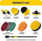 Holikme 11 Piece Drill Brush Attachment Set Scouring Pads Power Scrubber Brush Scrub Pads for Bathroom Surfaces, Floor, Tub, Shower, Grout, Tile, Corners,Cleaning Brush - Image 6