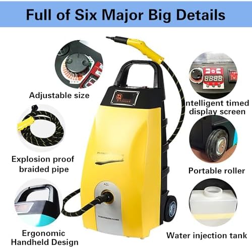 Commercial Steam Cleaner Heavy Duty, High Pressure Industrial Steam Steamer with 3.5L Large Tank, for Restaurant Kitchen, Auto Detailing, Home Carpet & Multi-Surface Deep Cleaning - Image 2