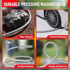 SPECILITE 75FT X 3/8" Pressure Washer Hose 4000 PSI for Hot & Cold Max 212℉ - Image 6