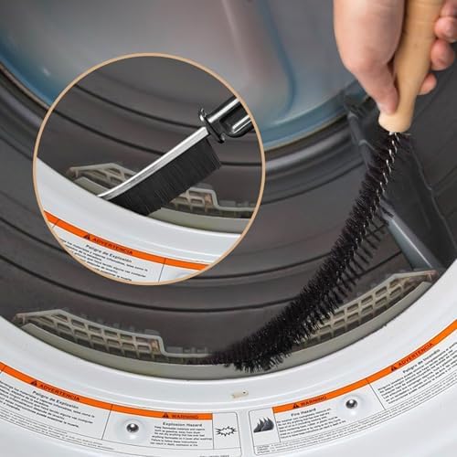 Holikme Dryer Vent Cleaner Kit 8 Pack - Household Cleaning Supplies,Long Flexible Refrigerator Coil Brush Radiator Brush,Dryer Lint Brush Home Essentials for Lint Trap Dust Vacuum Brush - Image 3