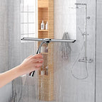 Stainless Steel Squeegee for Shower Glass Doors, 10-Inch All-Purpose Squeegee with Replacement Blade and Matching Hooks Holder, Silver - Image 6