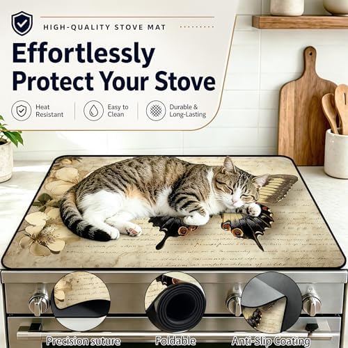 Stove Top Cover,28.5"L x 20.14"W,Heat Resistant Cooktop Protector Mat - Image 5