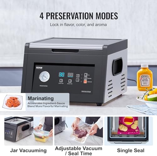 VEVOR Chamber Vacuum Sealer, 380W Pump Power, Sealing Bag Packing Machine - Image 6