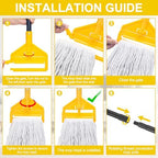 KeFanta 2 Pack Commercial Mop Heavy Duty Industrial Mops,60" Long Handle - Image 7