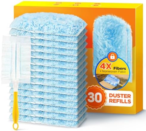 REKOPI 30 Count One-Sided Duster Refills Compatible with Swiffer Duster by REKOPI