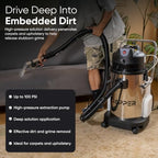 Dapper Supply Commercial 4-in-1 Wet/Dry Vacuum & Carpet Extractor, Carpet & Upholstery Cleaner, 100 PSI, 2.6 Gal. Solution Tank, 8 Gal. Recovery Tank, 2-Year Warranty - Image 6