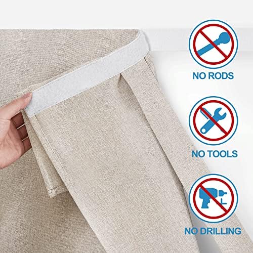 RYB HOME Privacy French Door Curtains for Back Glass Door Inside House - Image 3