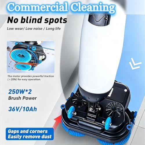 Commercial Floor Scrubber Machine, 17in Electric Buffer Polisher, - Image 4
