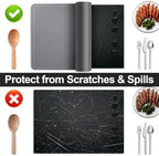 Stove Top Cover for Electric Stove- Range Covers for Electric Stove,Silicone XXL Dish Drying Mat, Glass Cooktop Covers, Flat RV Range top Mats (Gray, 28"x20") - Image 4