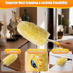 60 Count 360° Heavy Duty Duster Refills, Compatible with Swiffer Duster, Larger Size Disposable Electrostatic Microfiber Dusters, 4X Thick Cleaning Dusters, Unscented - Image 4