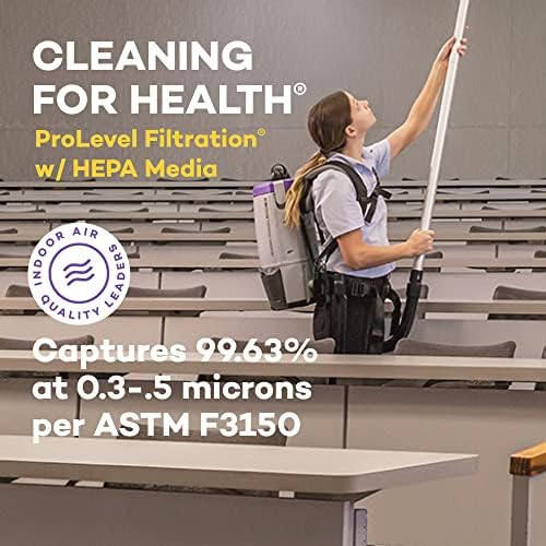ProTeam Super Coach Pro 6 Backpack Vacuum Commercial with 2 Piece Wand Tool Kit, 6 Quart, Corded, 107308 - Image 5