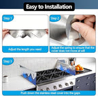 2 Pack 14.9"-29.5" Adjustable Stainless Steel Stove Gap Covers - Image 3