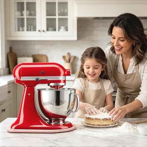 Mixer Slider Mat for Tilt Head Kitchen Aid 4.5-5 Qt Stand Mixer, Pink - Image 6