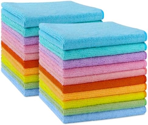 AIDEA Microfiber Cleaning Cloth-20PK, Microfiber Towels, Rags,11.5"×11.5" by AIDEAHOME