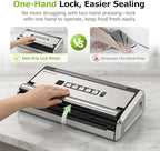 Bonsenkitchen Vacuum Sealer for Food, Stainless Steel, 0.2-inch Wider Seal - Image 4
