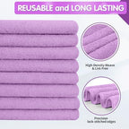 FIXSMITH Purple Microfiber Cleaning Cloth -Pack of 8, Highly Absorbent Cleaning Rags, 16"X12" All Purpose Cleaning Towels for Housekeeping, Kitchen, Car, Lint Free and Reusable Microfiber Towels - Image 3
