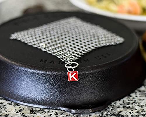 Knapp Made CM Scrubber 6" x 6" Small Ring Chainmail Cast Iron Scrubber, Premium Stainless Steel Mesh Cleaner for Pre-Seasoned Pans, Dutch Ovens, Grills and Skillets - Image 2