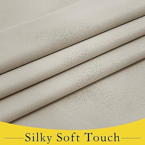 NICETOWN Light Flaxen Front Door Curtains Thermal Insulated Window Curtain - Image 6