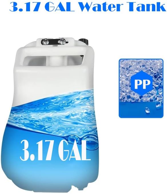 Floor Polisher Commercial Floor Scrubber Buffer Carpet Buffer Scrubber 17" Heavy Duty Polisher Machine 154RPM Multifunctional Carpet Cleaner with 3Gal Water Tank 110V - Image 4