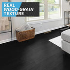 Art3d Wood Texture Peel and Stick Vinyl Floor Tiles, 36-Pack, Black - Image 3
