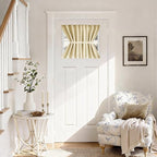 Vatge Small Curtain for Door Window Blackout Privacy French Door Panel for French/Classroom Doors, 1 Panel, W25 x L20, Light Beige by Vatge