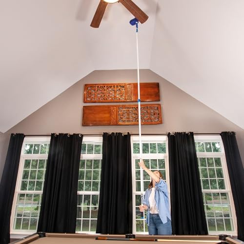 Unger Connect and Clean Microfiber Ceiling Fan Duster, Household Cleaning Supplies to Trap Dust and Dirt, Reusable and Machine Washable Sleeve, Compatible with Threaded Poles for Higher Access - Image 3