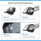 60L Vacuum Backpack Travel, TSA Lock, Charging Port, Waterproof - Image 3
