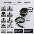 Steam Cleaner for Home, Powerful Steamer for Cleaning, 4Bar Pressure & 15S Instant Heat, Multipurpose Cleaning Steamer with Replacement Heads for Home, Dirt, Grease, Grout, Tile,Floor, Car Detailing - Image 2