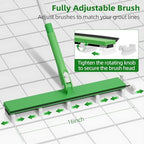 Grout Cleaner Brush with 66'' Long Handle Stiff Bristle Multi-Line Cleaner Adjustable Heads Grout Scrub Crevice Cleaning Brush for Tile Floor, Shower, Bathroom, Kitchen, Wall - Image 2