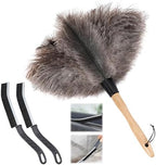 Soarer Ostrich Feather Duster for Cleaning,2Pcs Brush Kit,14inch Handle by Soarer