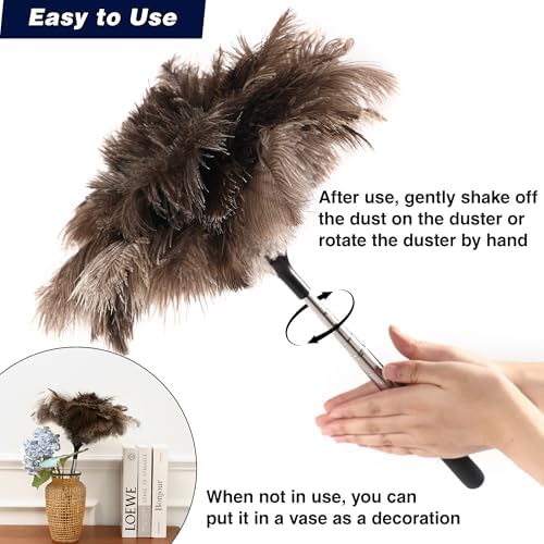 Soarer Extendable Ostrich Feather Duster,40inch,Handle Duster for Cleaning - Image 5