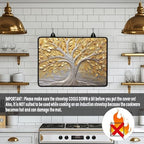 Gold Tree of Life Stove Top Cover for Electric Stoves 28x20 Inch - Image 4