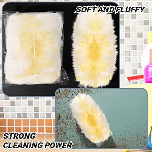 Vesici 150 Pcs Duster Refills Compatible with Swiffer Dusters Bulk Disposable Replacement Thickened with 1 Handle Heavy Duty for Cleaning, Office (Yellow,Blue,Orange,Purple) - Image 4