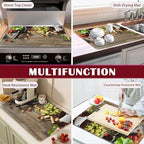Electric Stove Top Cover Protector,Red Wine Grapes Glass Flat Top Stove Mat,Heat-Resistant Oven Induction Cooktop Mat for Ceramic Countertop Mats Dish Drying Mat - Image 7