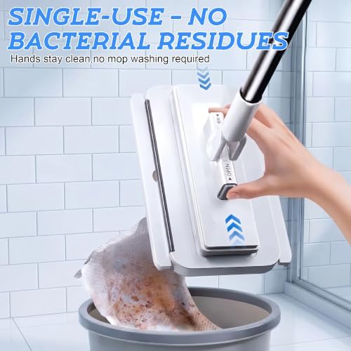 53.2 in Handle, 360° Swivel Floor Mop with 2 Reusable Cloths - Image 5