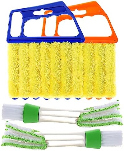 Blind Cleaner Duster Tool, 4Pcs Washable 7-Finger Venetian Window Duster by EVEPRUS
